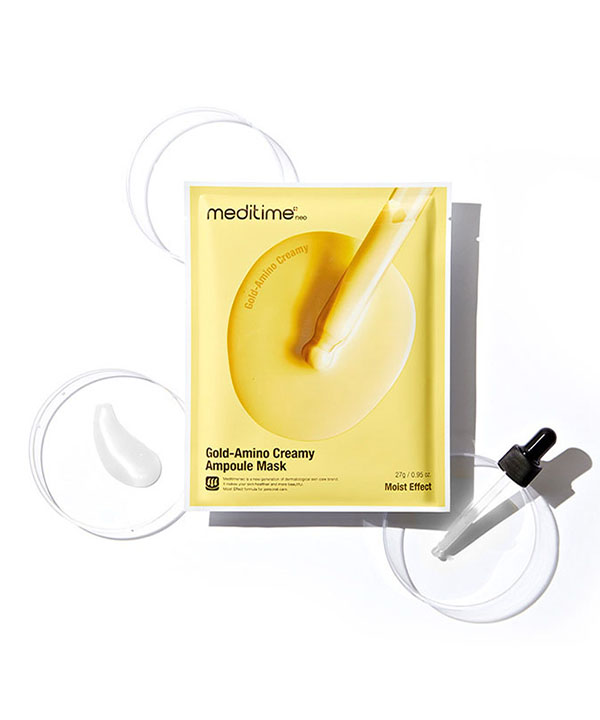Питательная маска для лица с аминокислотами Meditime Gold Amino Creamy Ampoule Mask (1шт)