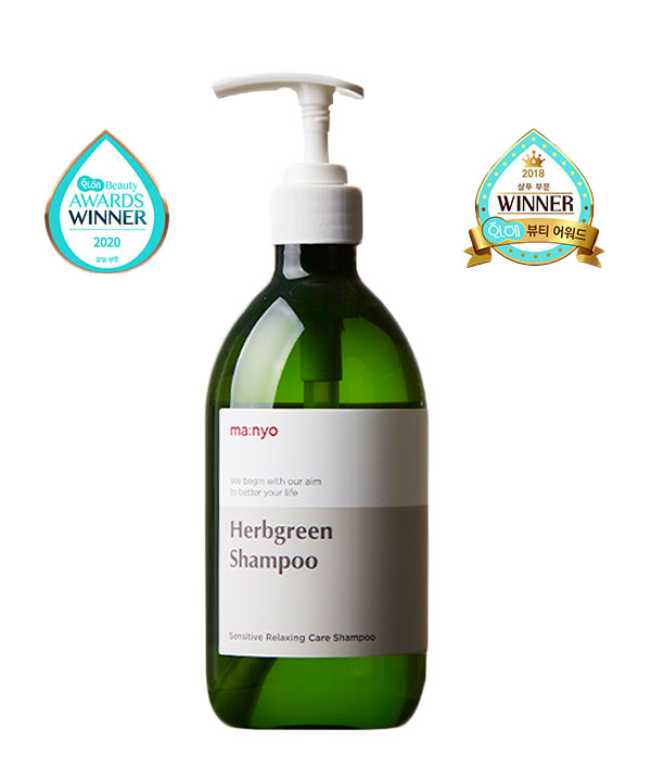 Освежающий шампунь для волос с экстрактами трав Manyo Herb Green Shampoo (510 ml)