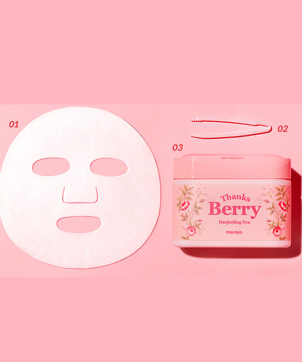 Тканевая маска Маньо с экстрактом ягод и чая Manyo Thanks Berry Darjeeling Tea Mask Sheet (30шт)
