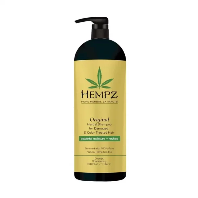 Шампунь растительный Оригинальный сильной степени увлажнения для поврежденных волос Hempz Original Herbal Shampoo For Damaged Color Treated Hair 1000 ml