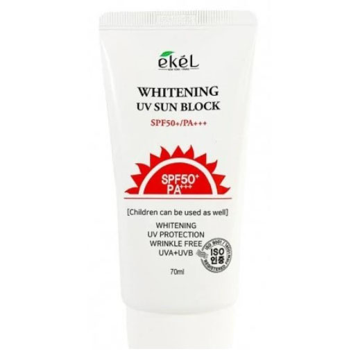 EKEL – Осветляющий солнцезащитный крем Whitening UV Sun Block [70ml]