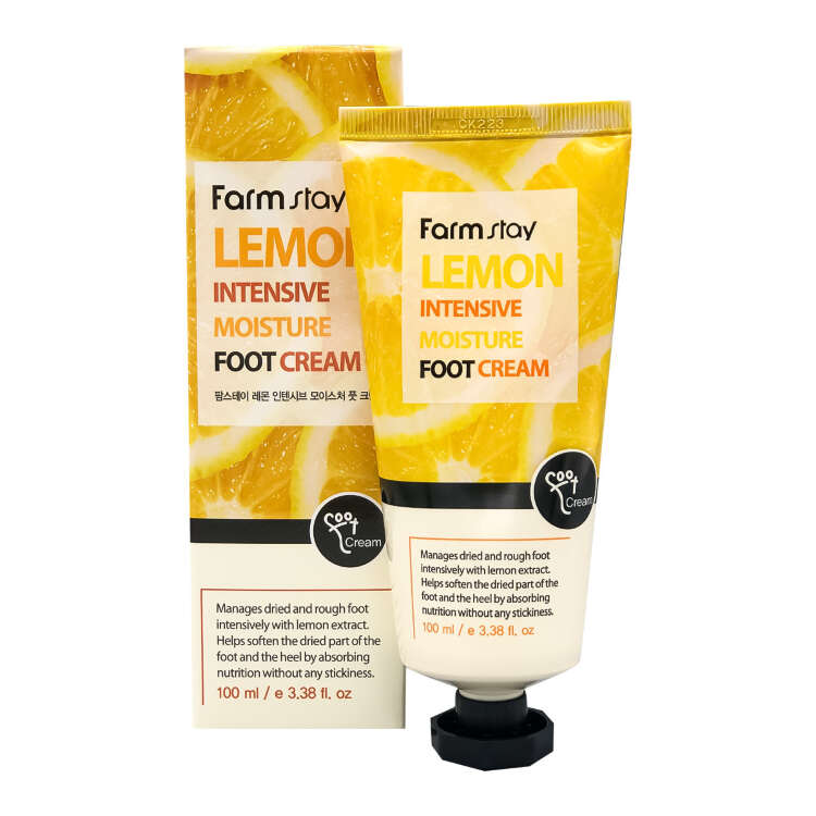 FARMSTAY – Крем для ног увлажняющий с лимоном LEMON INTENSIVE MOISTURE FOOT CREAM [100ml]