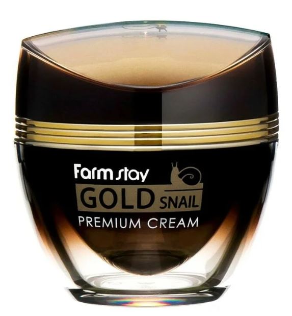 FARMSTAY – Премиальный крем с золотом и муцином улитки GOLD SNAIL PREMIUM CREAM [50ml]