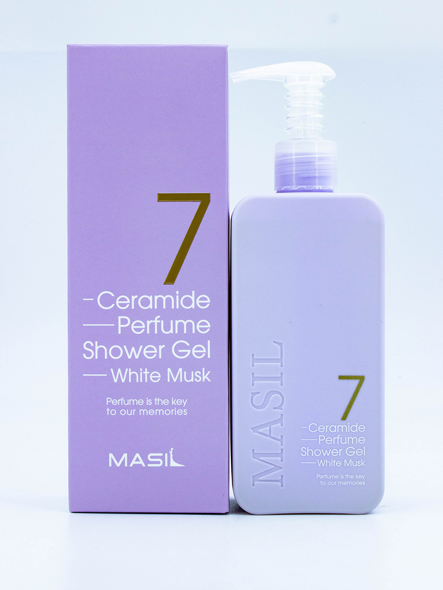 MASIL – Парфюмированный гель для душа с тонким ароматом белого мускуса  7 CERAMIDE PERFUME SHOWER GEL 300ml (WHITE MUSK)