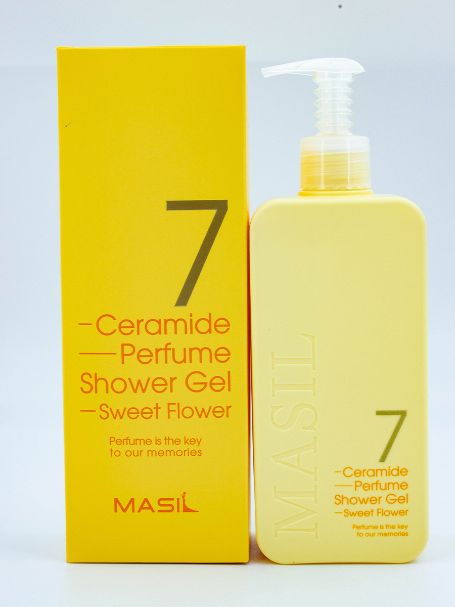 MASIL – Гель для душа питательный парфюмированный с керамидами и ароматом малины/жасмина 7 CERAMIDE PERFUME SHOWER GEL 500ml (SWEET FLOWER) [500ml]