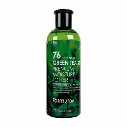 FARMSTAY – Тонер для лица Увлажняющий с Зеленым чаем 76 GREEN TEA SEED PREMIUM MOISTURE TONER [350ml]