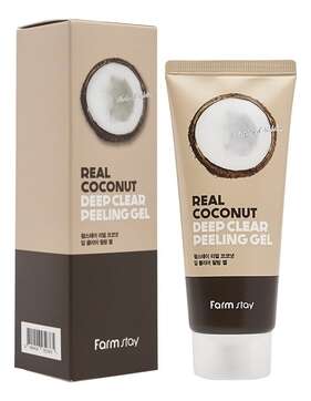 FARMSTAY – Пилинг-гель для лица с экстрактом кокоса REAL COCONUT DEEP CLEAR PEELING GEL [100ml]