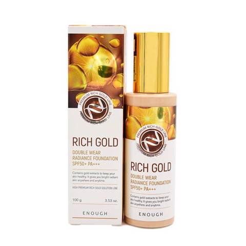 ENOUGH – Тональная основа с золотом для сияния кожи  Premium Rich Gold Double Wear Radiance Foundation #13 100ml