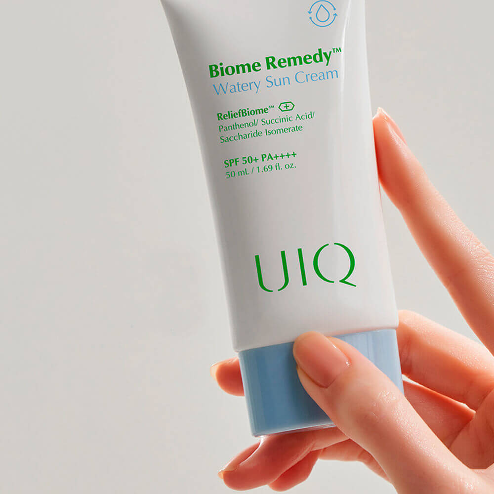 Легкий увлажняющий солнцезащитный крем с пробиотиками SPF50 UIQ Biome Remedy™ Watery Sun Cream 50 мл