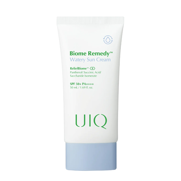 Легкий увлажняющий солнцезащитный крем с пробиотиками SPF50 UIQ Biome Remedy™ Watery Sun Cream 50 мл