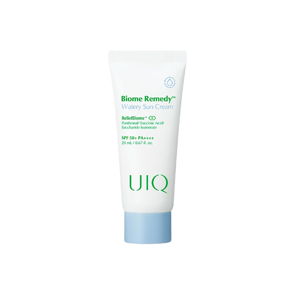 Легкий увлажняющий солнцезащитный крем с пробиотиками SPF50 UIQ Biome Remedy™ Watery Sun Cream 20 мл