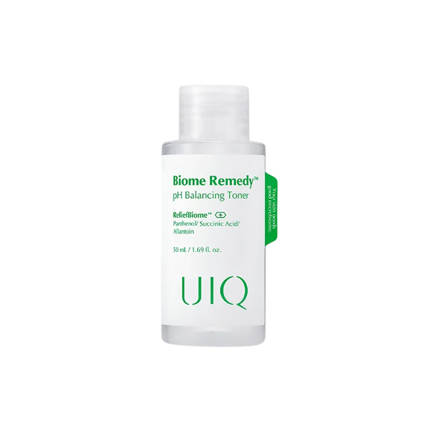 Успокаивающий тонер c янтарной кислотой и пробиотиками UIQ Biome Remedy pH Balancing Toner 50 мл