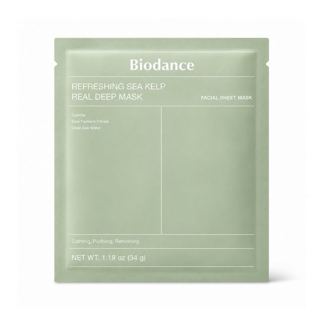 Biodance Освежающая маска с морскими водорослями Refreshing Sea Kelp Real Deep Mask 34г