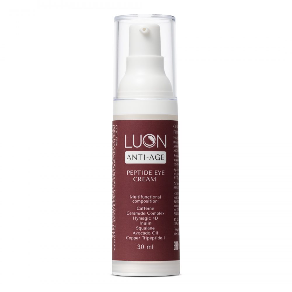 LUON Peptide eye сream  Крем для области вокруг глаз с кофеином, пептидами и комплексом церамидов 30ml.