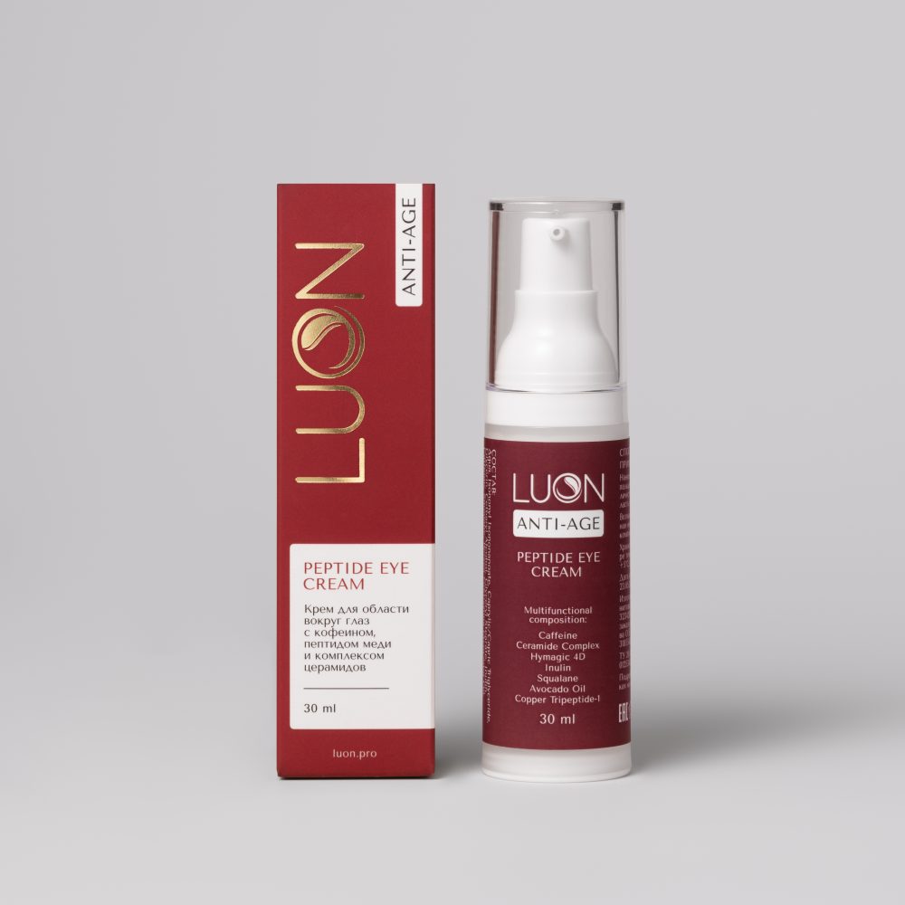 LUON Peptide eye сream  Крем для области вокруг глаз с кофеином, пептидами и комплексом церамидов 30ml.
