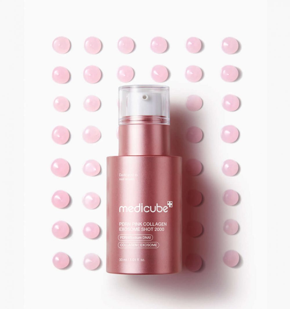 Сыворотка с микроиглами и экзосомами Medicube PDRN Pink Collagen Exosome Shot 2000 30мл