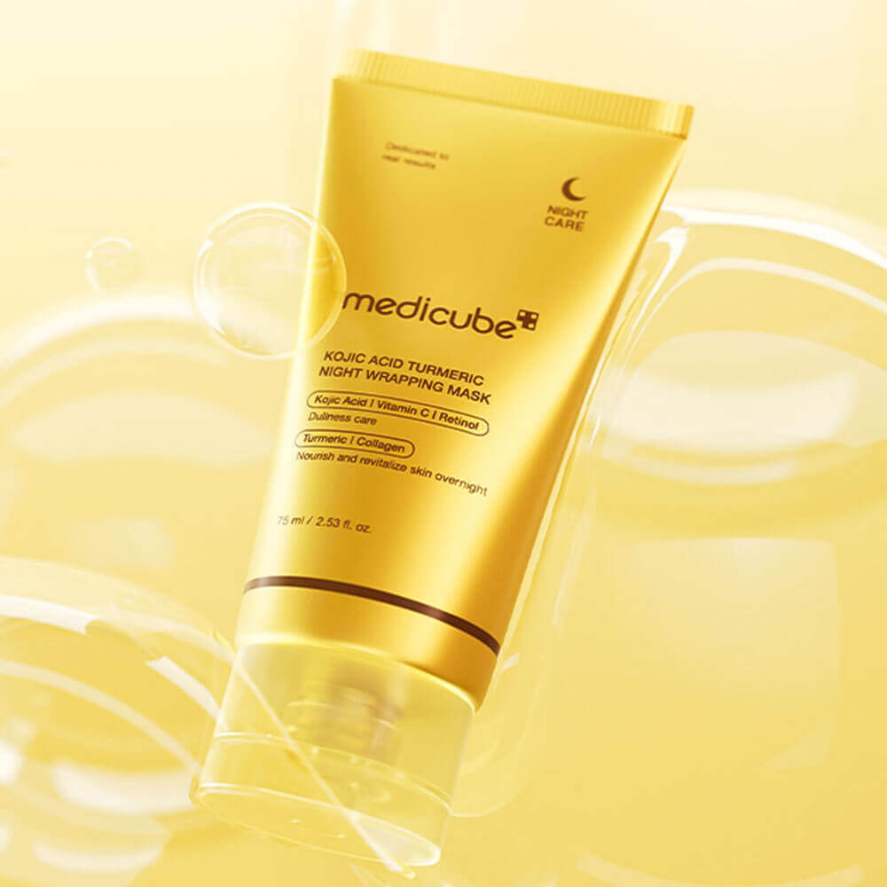 Ночная маска-плёнка с ретинолом и витамином С и койевой кислотой Medicube Kojic Acid Turmeric Night Wrapping Mask