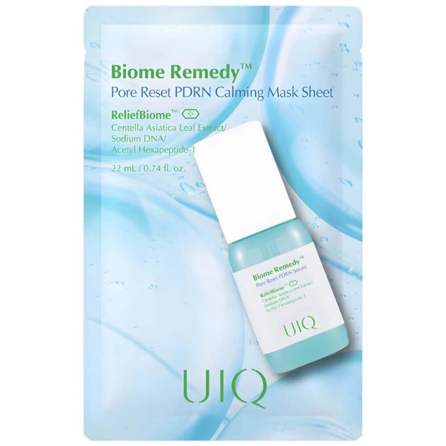 UIQ Охлаждающая маска с ПДРН  Biome Remedy Pore Reset PDRN Calming Mask Sheet 1шт