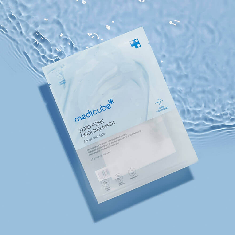 Охлаждающая тканевая маска с ниацинамидом и аденозином Medicube Zero Pore Cooling Mask 27г