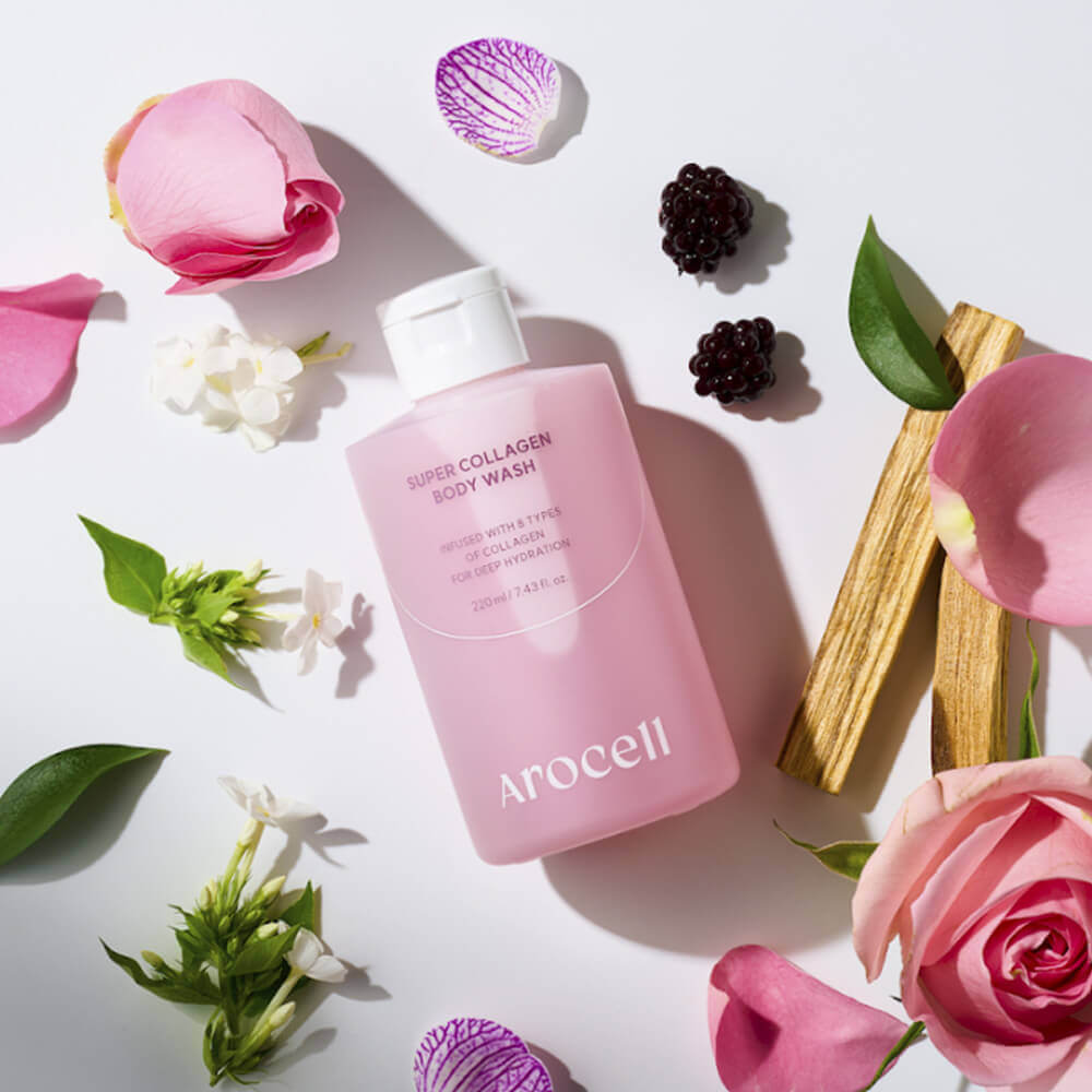 Увлажняющий гель для душа с коллагеном и ПДРН Arocell Super Collagen Body Wash 220мл