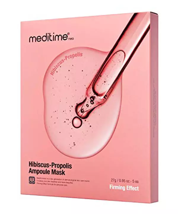 Омолаживающая маска с прополисом и гибискусом Meditime Hibiscus Propolis Ampoule Mask (1шт)