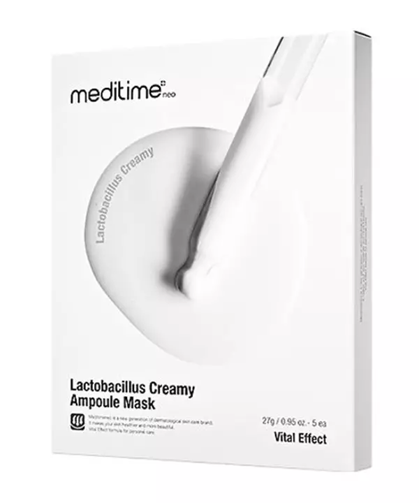 Маска для восстановления кожи с пробиотиками Meditime Lactobacillus Creamy Ampoule Mask (1шт)