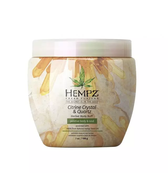 Скраб для тела интенсивный с мерцающим эффектом Жёлтый Кварц Hempz Citrine Crystal & Quartz Herbal Body Buff 198 g