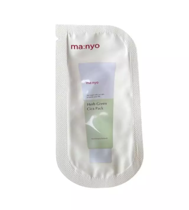 Успокаивающая маска для лица с экстрактом зеленого чая Manyo Herb Green Cica Pack (пробник) 2 ml