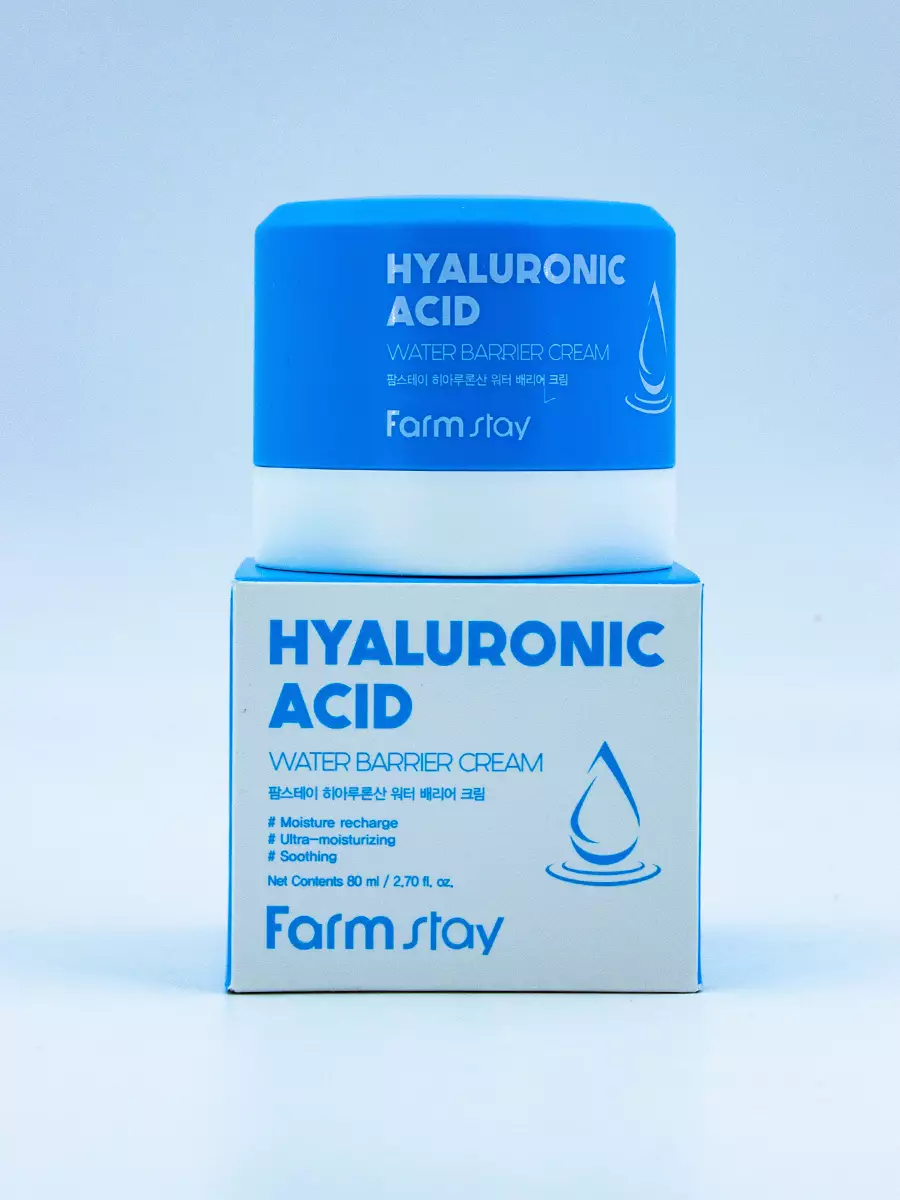 FARMSTAY – КРЕМ ДЛЯ ЛИЦА С ГИАЛУРОНОВОЙ КИСЛОТОЙ HYALURONIC ACID WATER BARRIER CREAM [80ml]