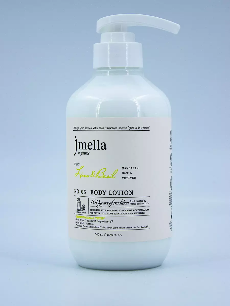 JMELLA – ЛОСЬОН ДЛЯ ТЕЛА С ЭКСТРАКТОМ ЛАЙМА И БАЗИЛИКА LIME & BASIL BODY LOTION 500ml