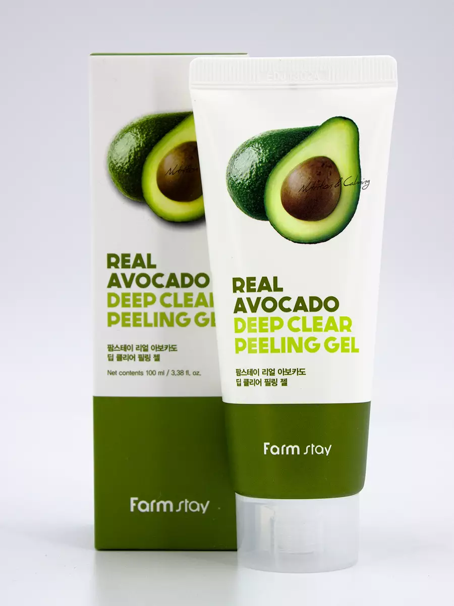 FARMSTAY – ПИЛИНГ – ГЕЛЬ ДЛЯ ЛИЦА ДЛЯ ГЛУБОКОГО ОЧИЩЕНИЯ С АВОКАДО REAL AVOCADO DEEP CLEAR PEELING GEL [100ml]